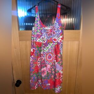 Jude Connally Women's Sleeveless Bright Color Dress With Pockets Stretchy Med